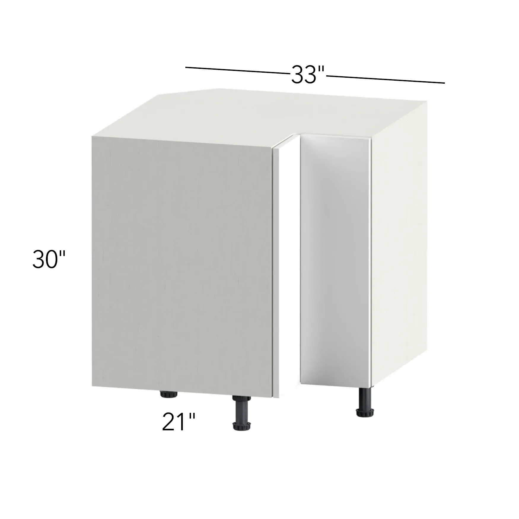 Illume® Tuscany Como Ash 1 30"W x 30"H x 30"D Lazy Susan Corner Base (LSB33)