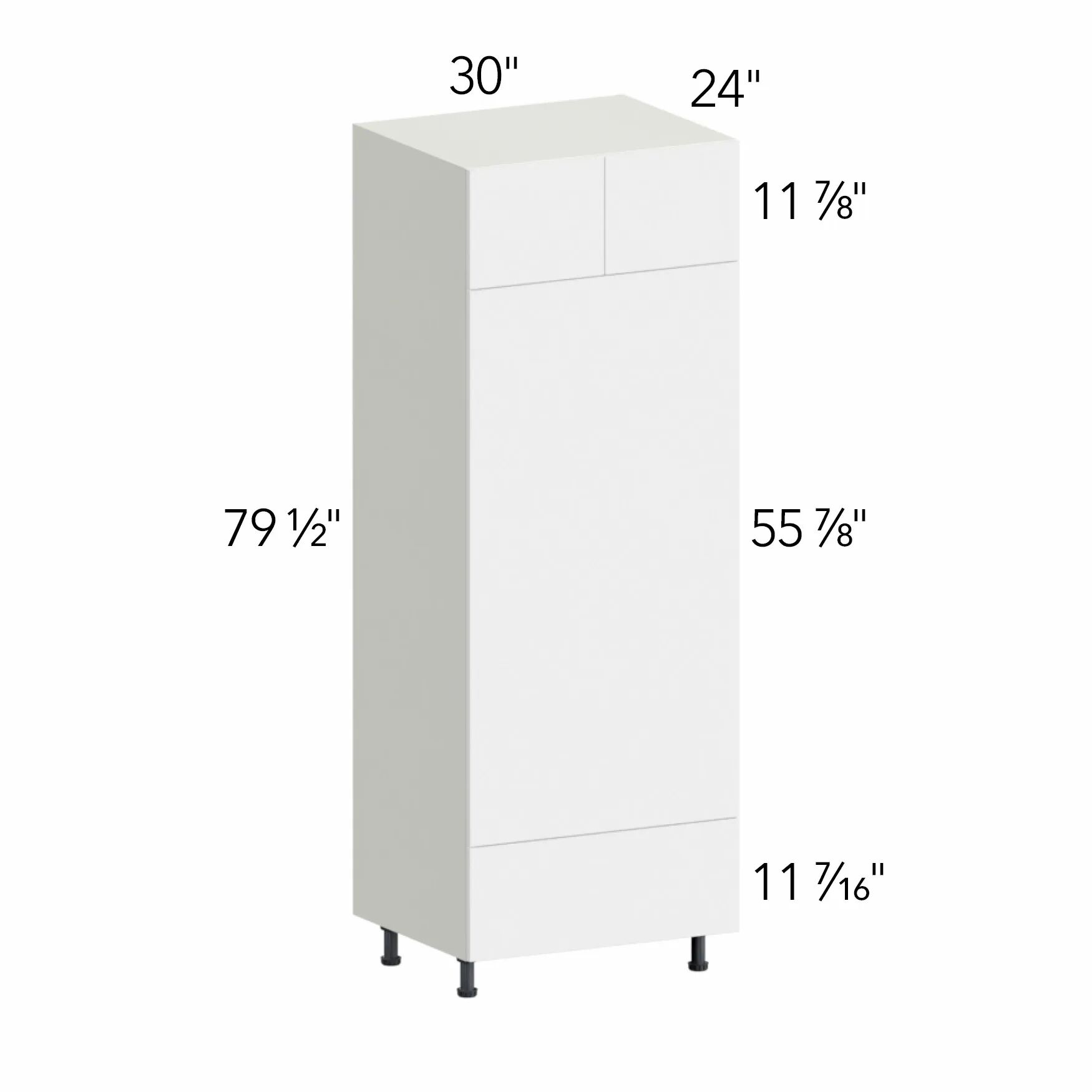 Illume® Tuscany Blanco 30"W x 79.5"H x 24"D Oven Cabinet (OC3084D)