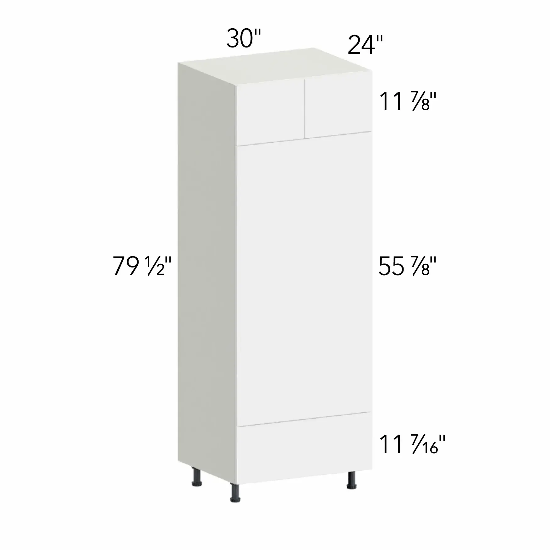 Illume® Tuscany Blanco 30"W x 79.5"H x 24"D Oven Cabinet (OC3084D)