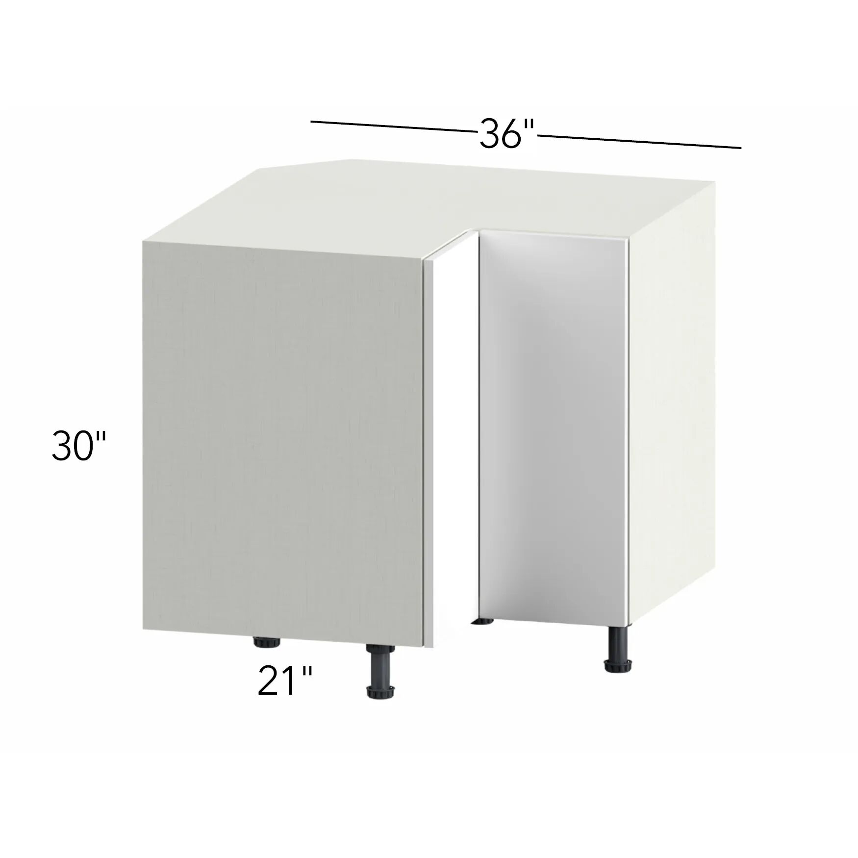 Ovela® Catalina Olmo 3 33"W x 30"H x 33"D Lazy Susan Corner Base (LSB36)