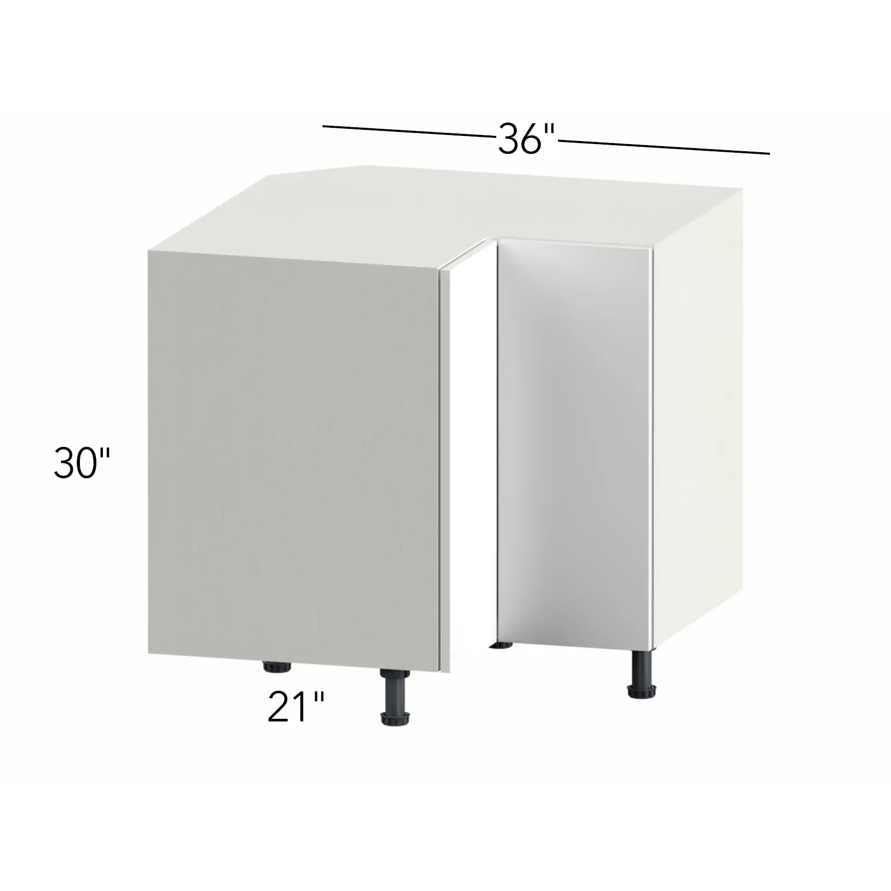 Ovela® Catalina Olmo 3 33"W x 30"H x 33"D Lazy Susan Corner Base (LSB36)