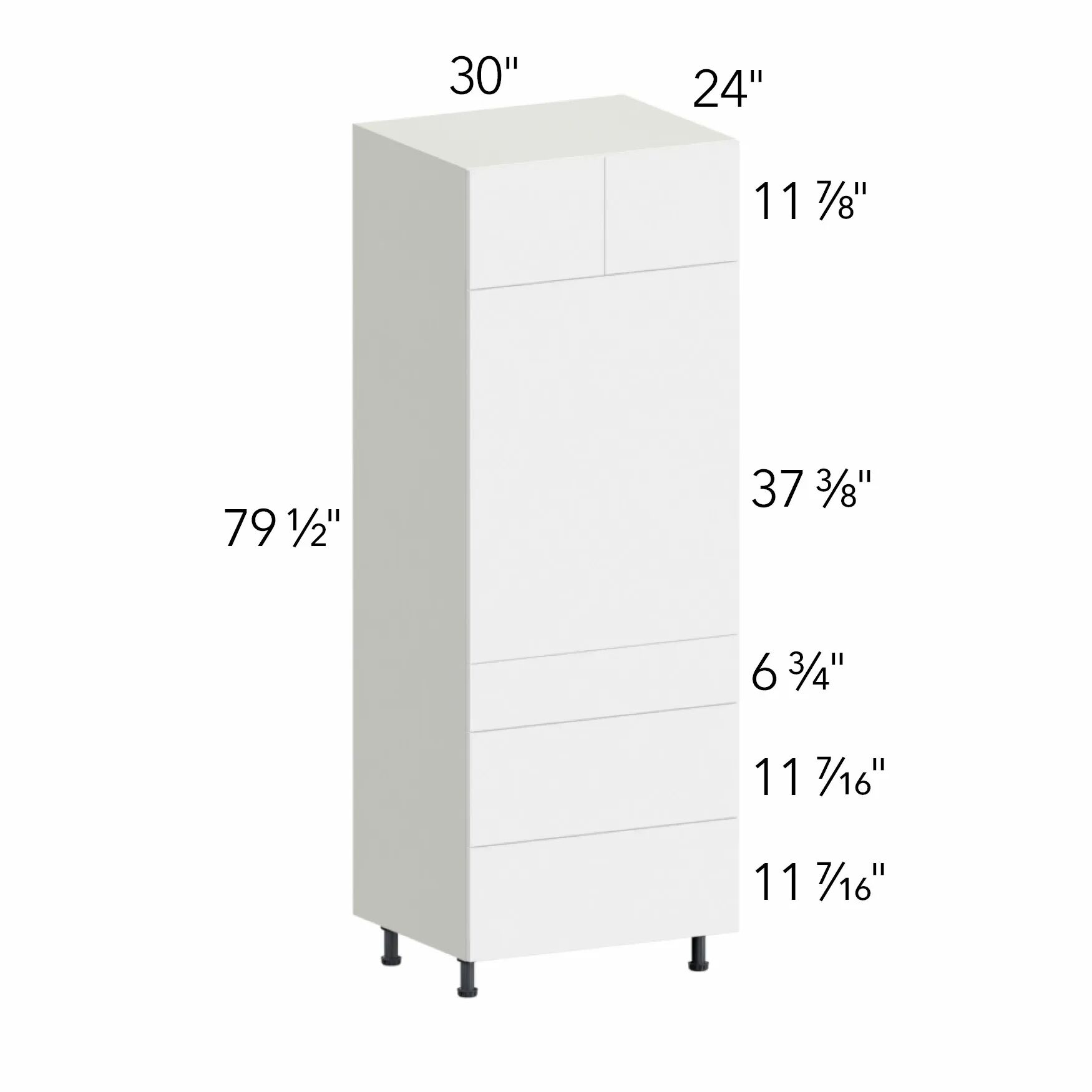 Illume® Tuscany Olmo 3 30"W x 79.5"H x 24"D Oven Cabinet (OC3084S-3)