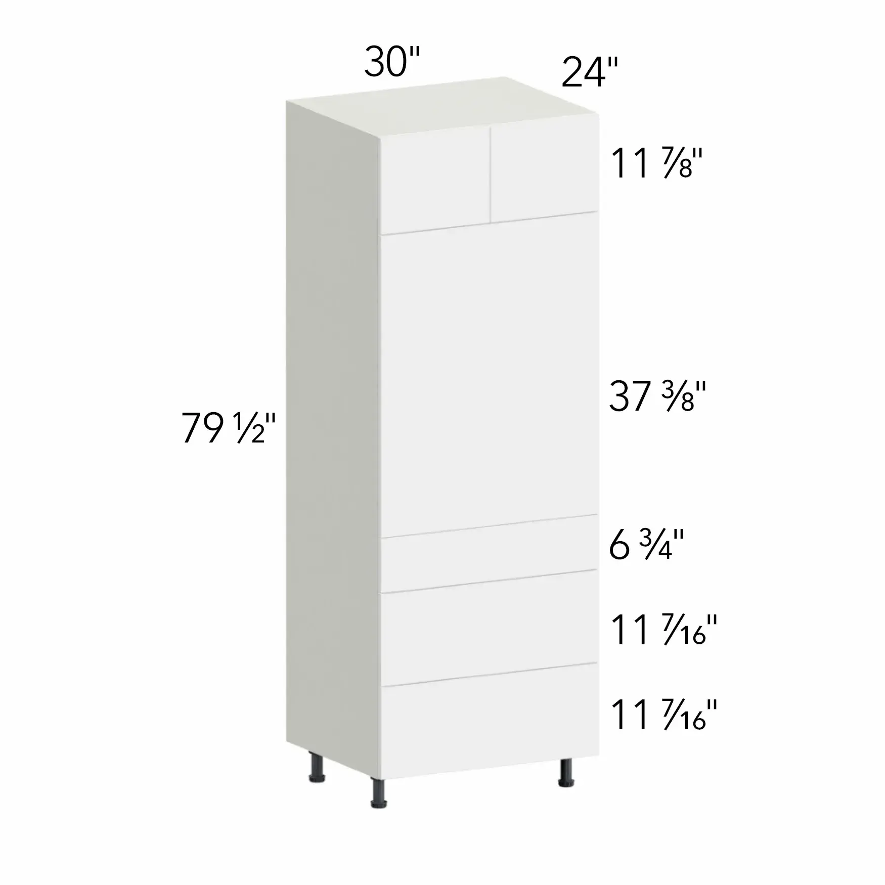 Illume® Tuscany Olmo 3 30"W x 79.5"H x 24"D Oven Cabinet (OC3084S-3)