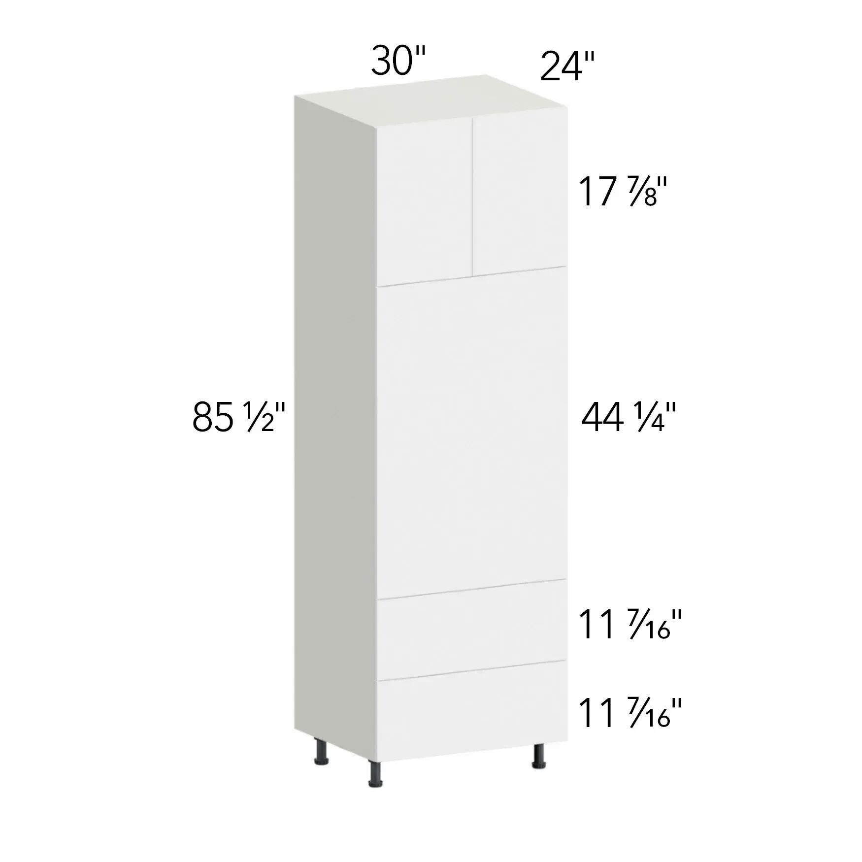 Ovela® Tuscany Blanco 30"W x 85.5"H x 24"D Oven Cabinet (OC3090C)