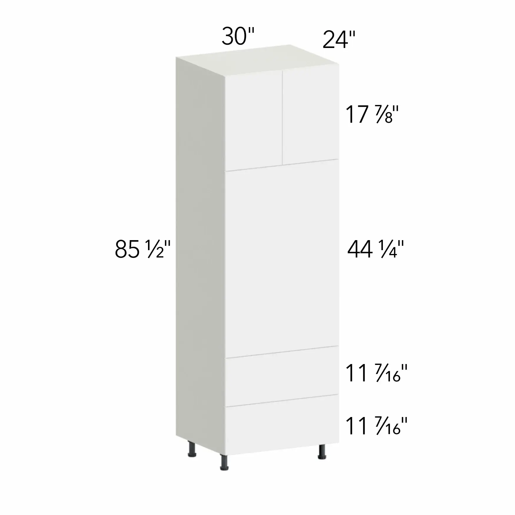 Ovela® Tuscany Blanco 30"W x 85.5"H x 24"D Oven Cabinet (OC3090C)