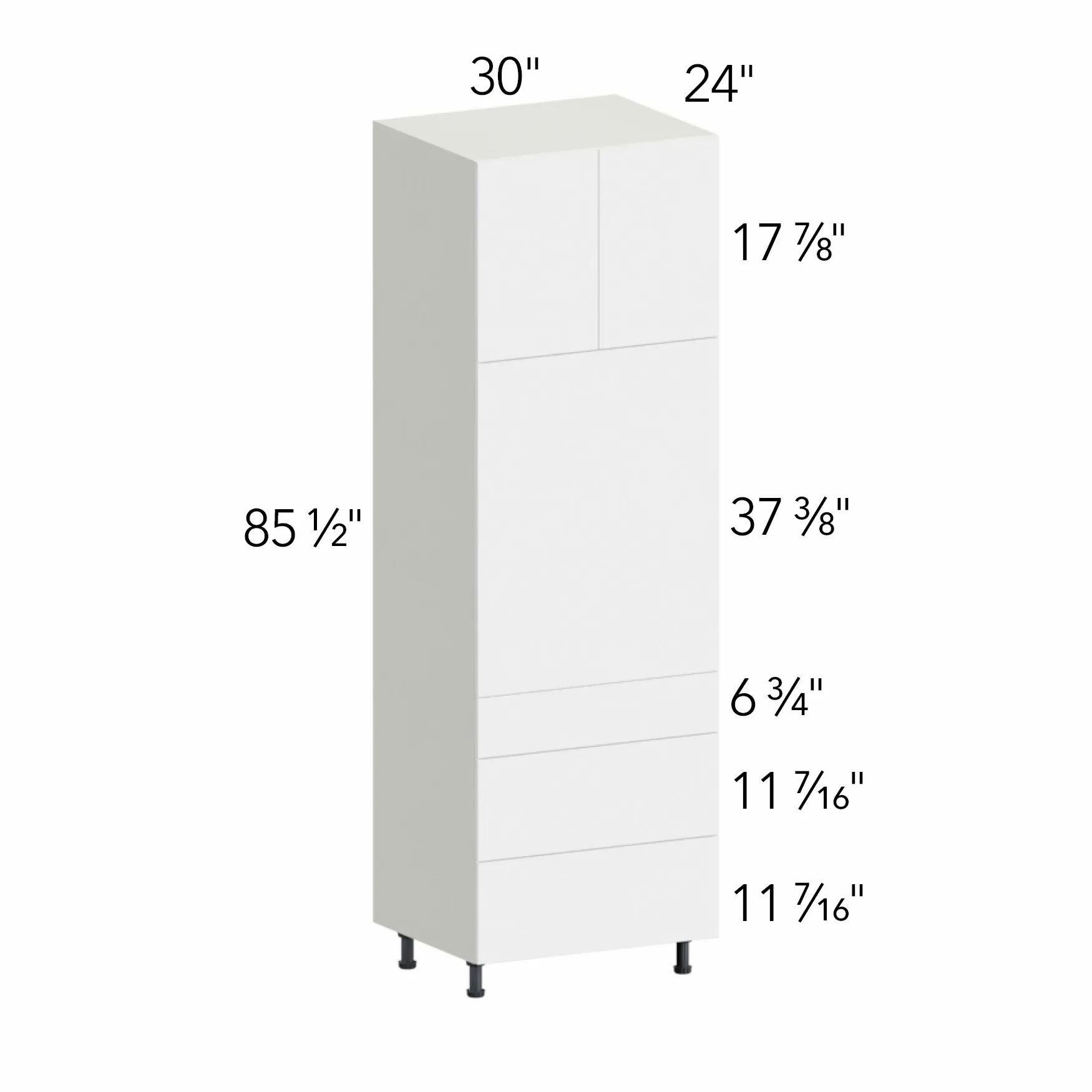 Illume® Tuscany Ida 1 30"W x 85.5"H x 24"D Oven Cabinet (OC3090S-3)