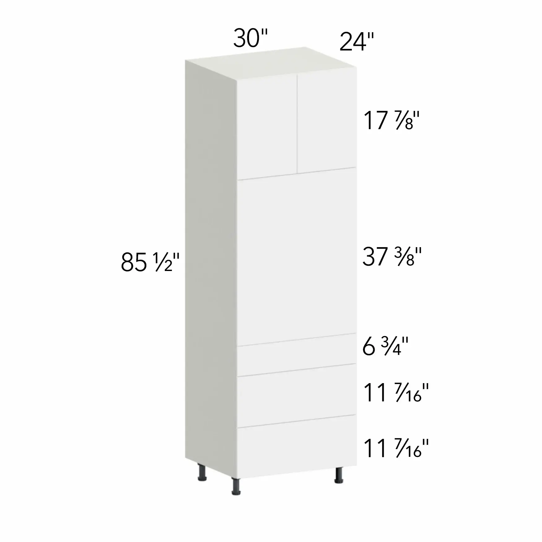 Illume® Tuscany Ida 1 30"W x 85.5"H x 24"D Oven Cabinet (OC3090S-3)