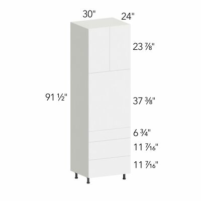Illume® Tuscany Blanco 30"W x 91.5"H x 24"D Oven Cabinet (OC3096S-3)