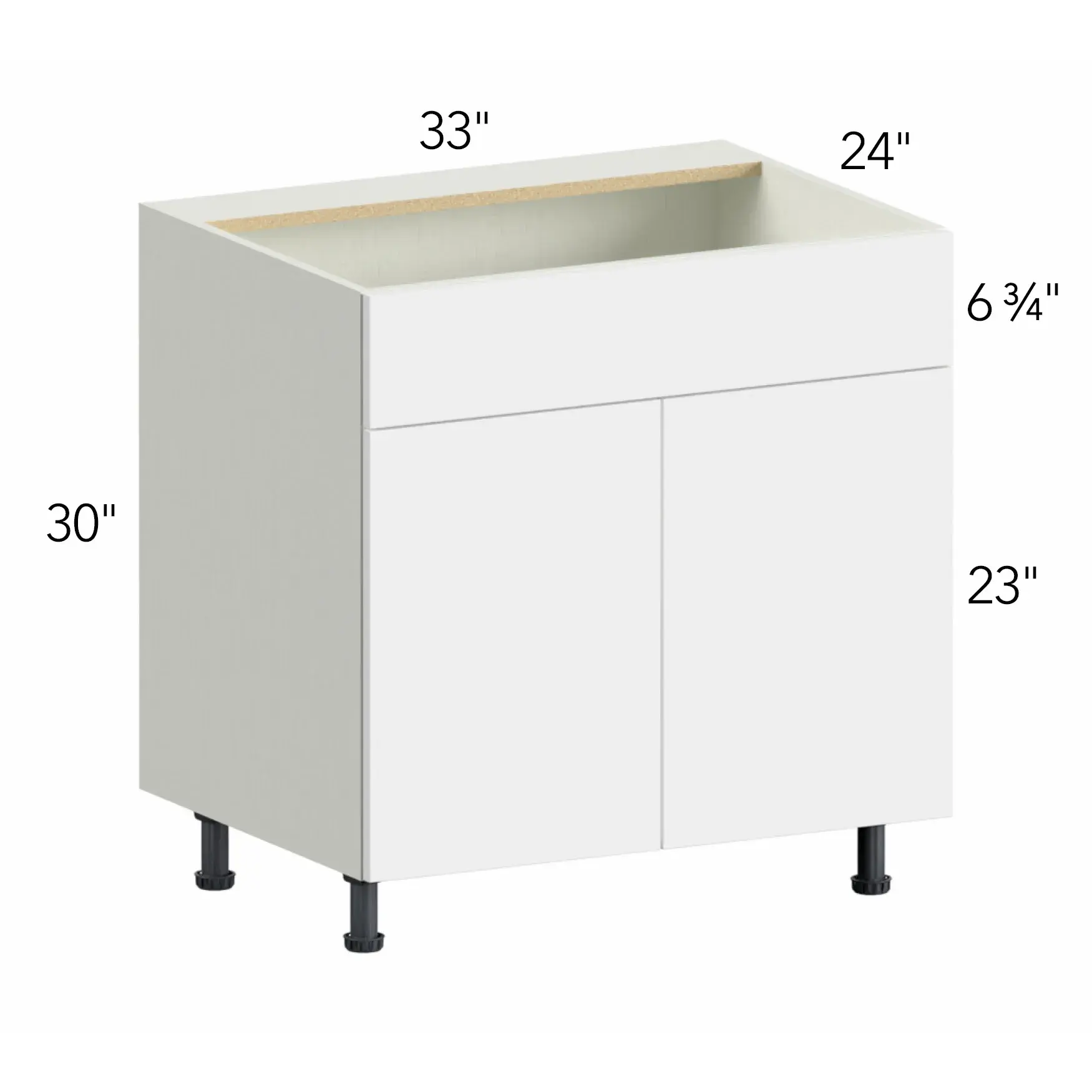 Illume® Tuscany Blanco 33"W x 30"H x 24"D Sink Base Cabinet (SB33)