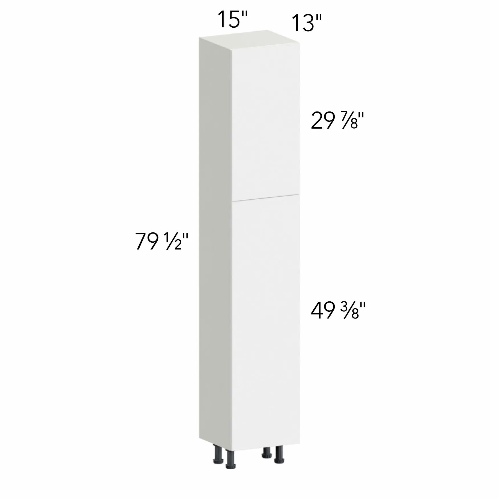 Illume® Tuscany Como Ash 1 15"W x 79.5"H x 13"D Tall Pantry Cabinet (TP151384)