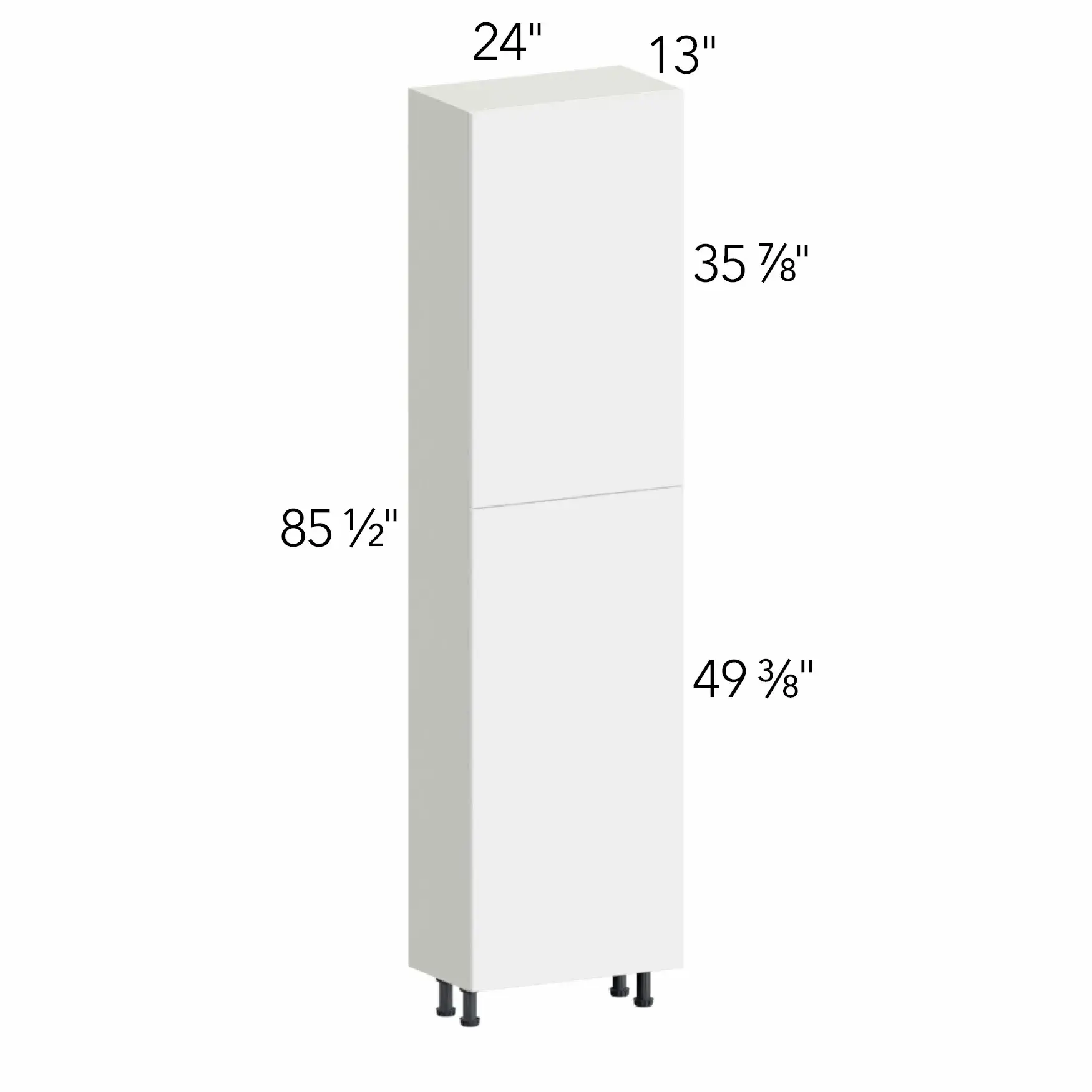 Illume® Tuscany Como Ash 2 24"W x 85.5"H x 13"D Tall Pantry Cabinet (TP241390SD)