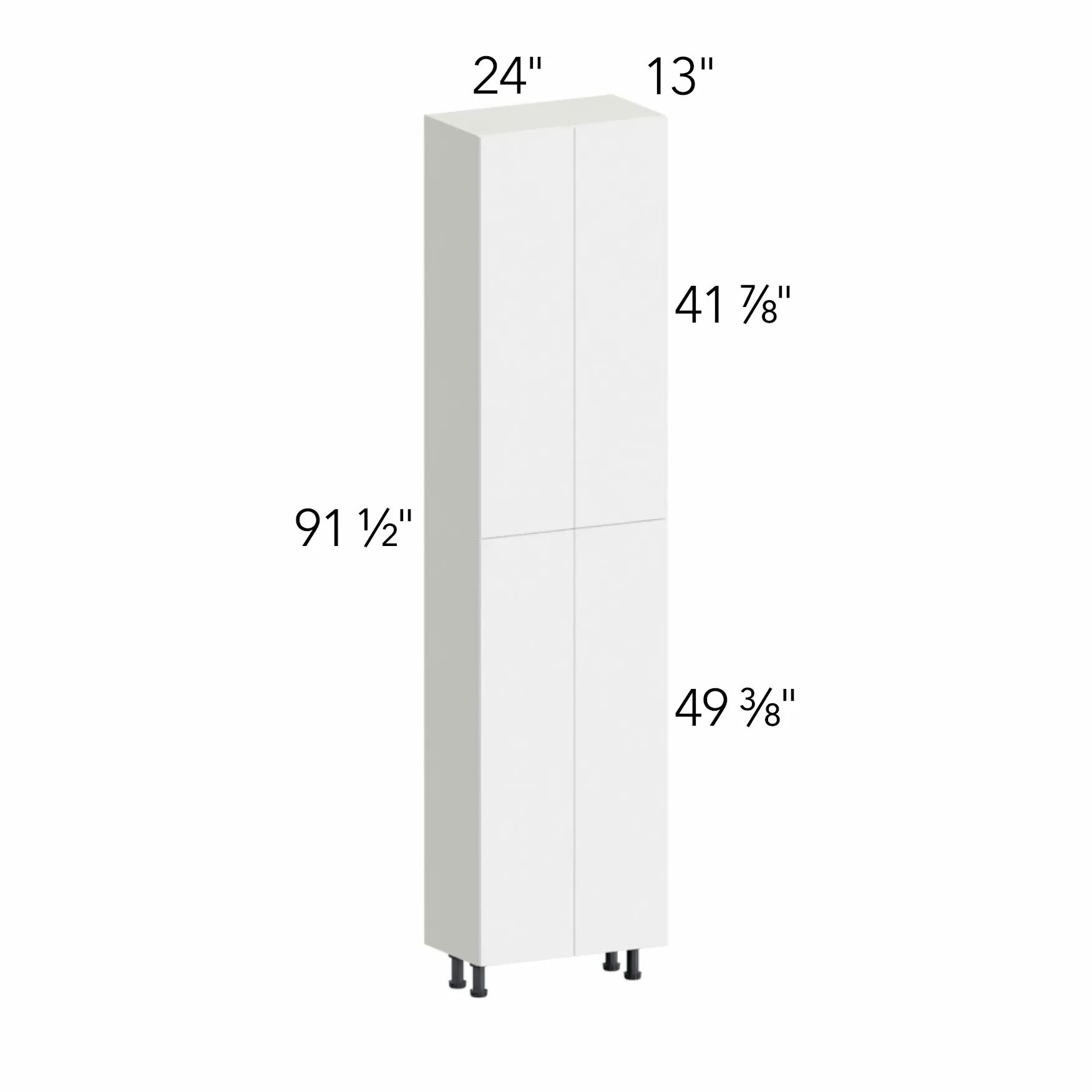 Illume® Tuscany Blanco 24"W x 91.5"H x 13"D Tall Pantry Cabinet (TP241396)