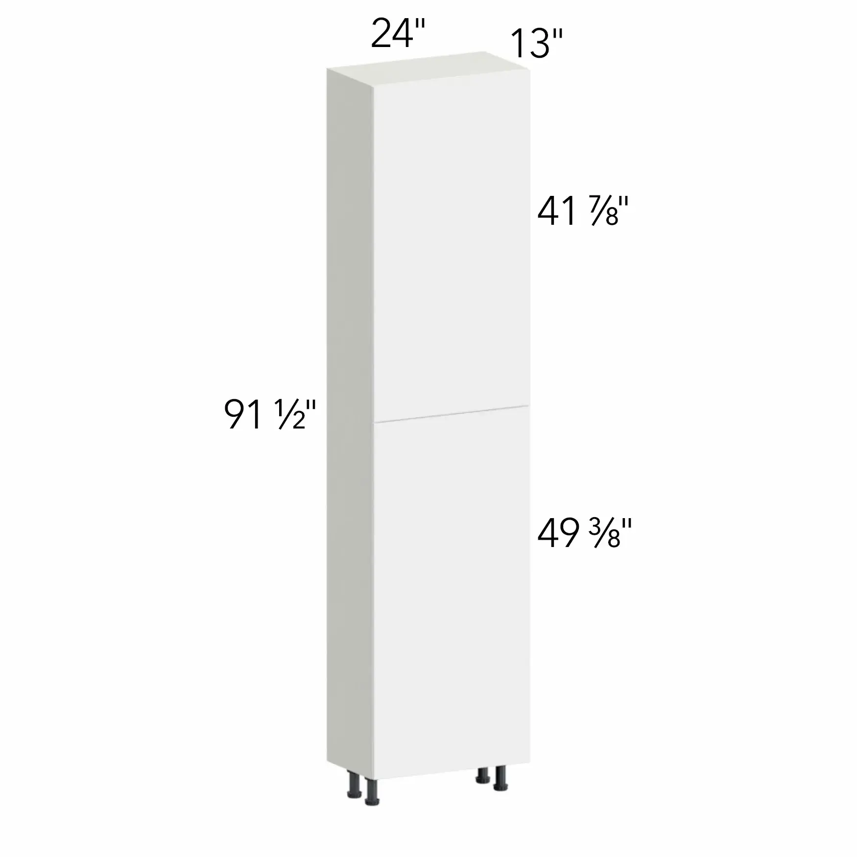 Illume® Tuscany Como Ash 2 24"W x 91.5"H x 13"D Tall Pantry Cabinet (TP241396SD)