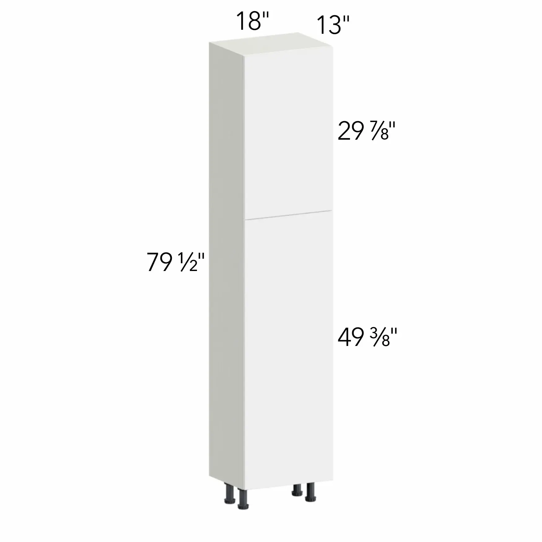 Illume® Tuscany Como Ash 2 18"W x 79.5"H x 13"D Tall Pantry Cabinet (TP181384)