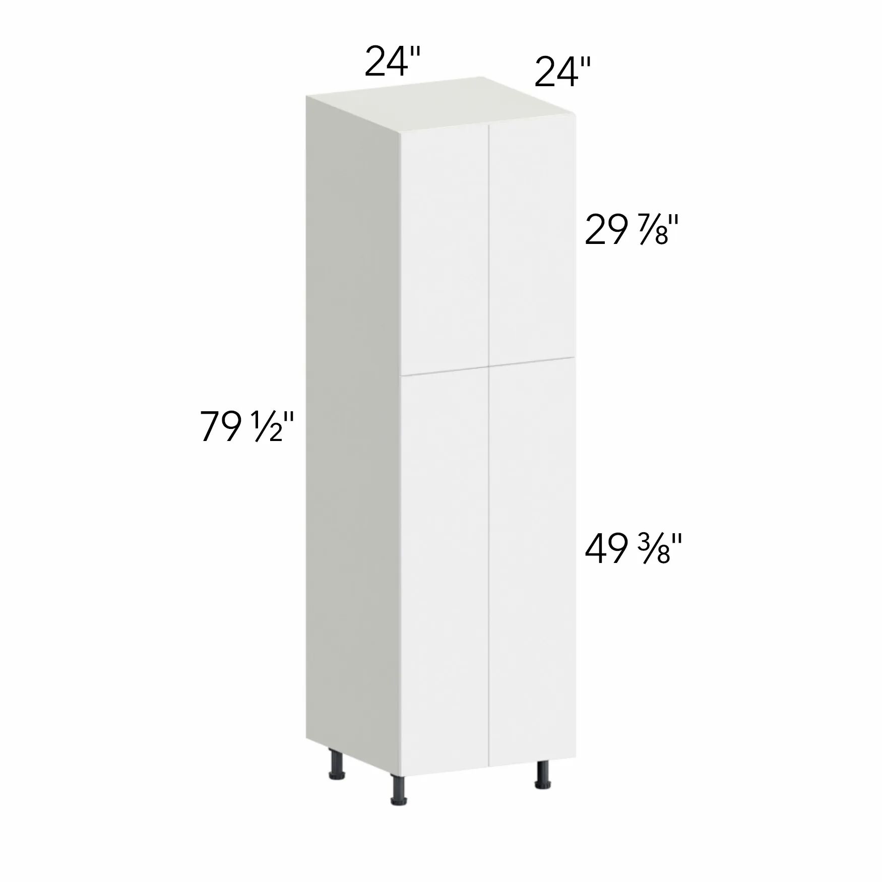 Illume® Tuscany Blanco 24"W x 79.5"H x 24"D Tall Pantry Cabinet (TP242484)