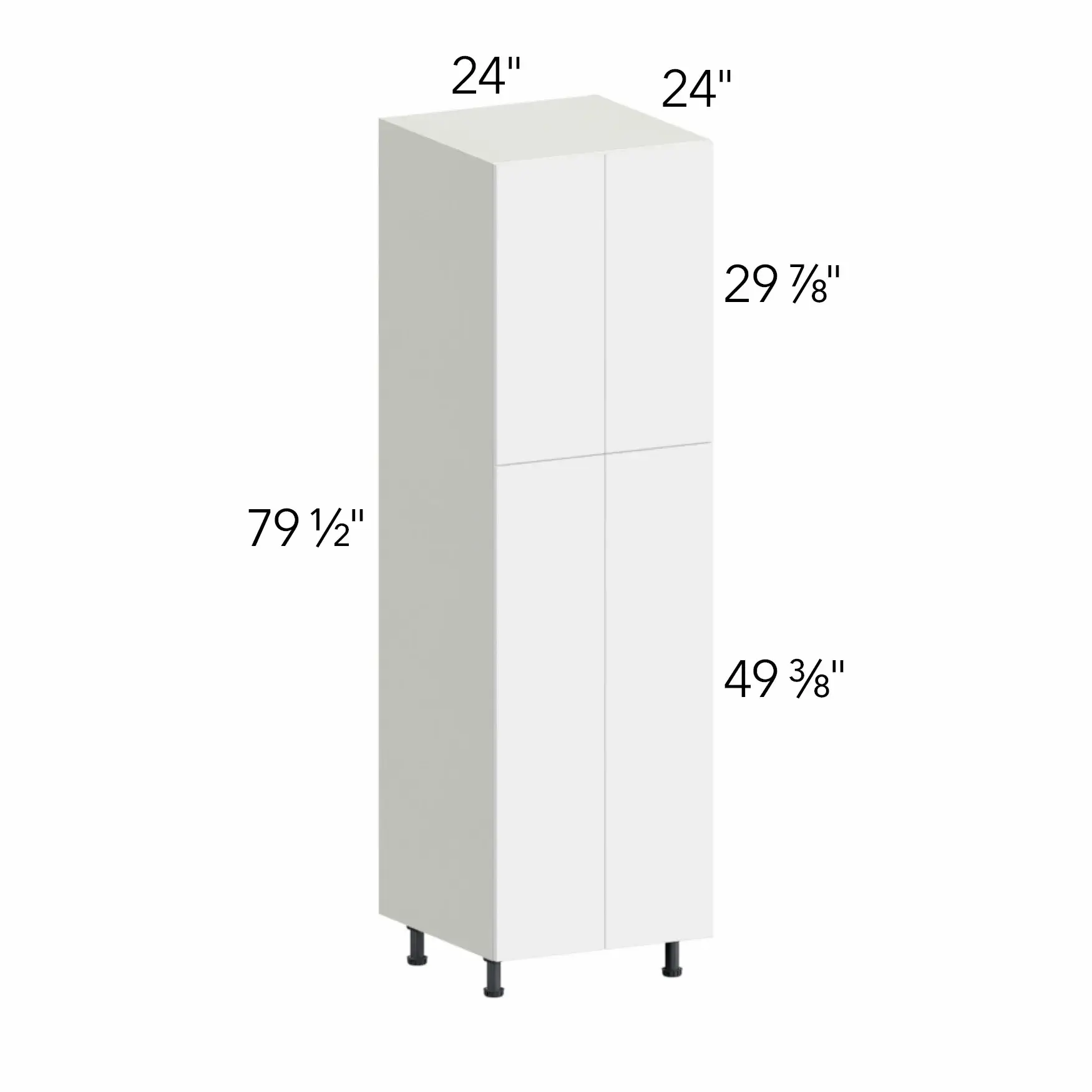 Illume® Tuscany Blanco 24"W x 79.5"H x 24"D Tall Pantry Cabinet (TP242484)