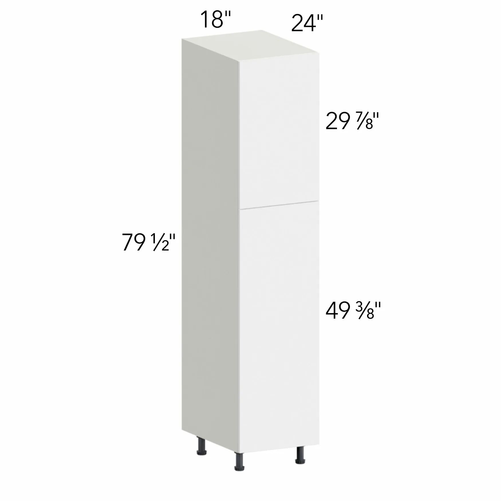 Illume® Tuscany Blanco 18"W x 79.5"H x 24"D Tall Pantry Cabinet (TP182484)