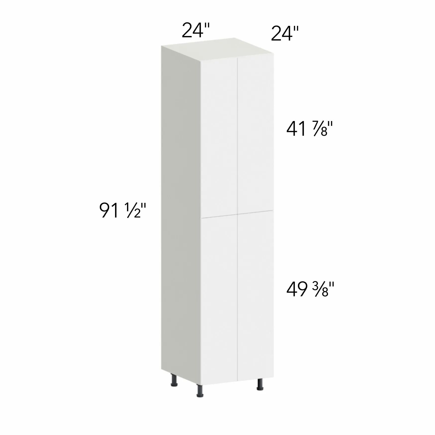 Illume® Tuscany Blanco 24"W x 91.5"H x 24"D Tall Pantry Cabinet (TP242496)