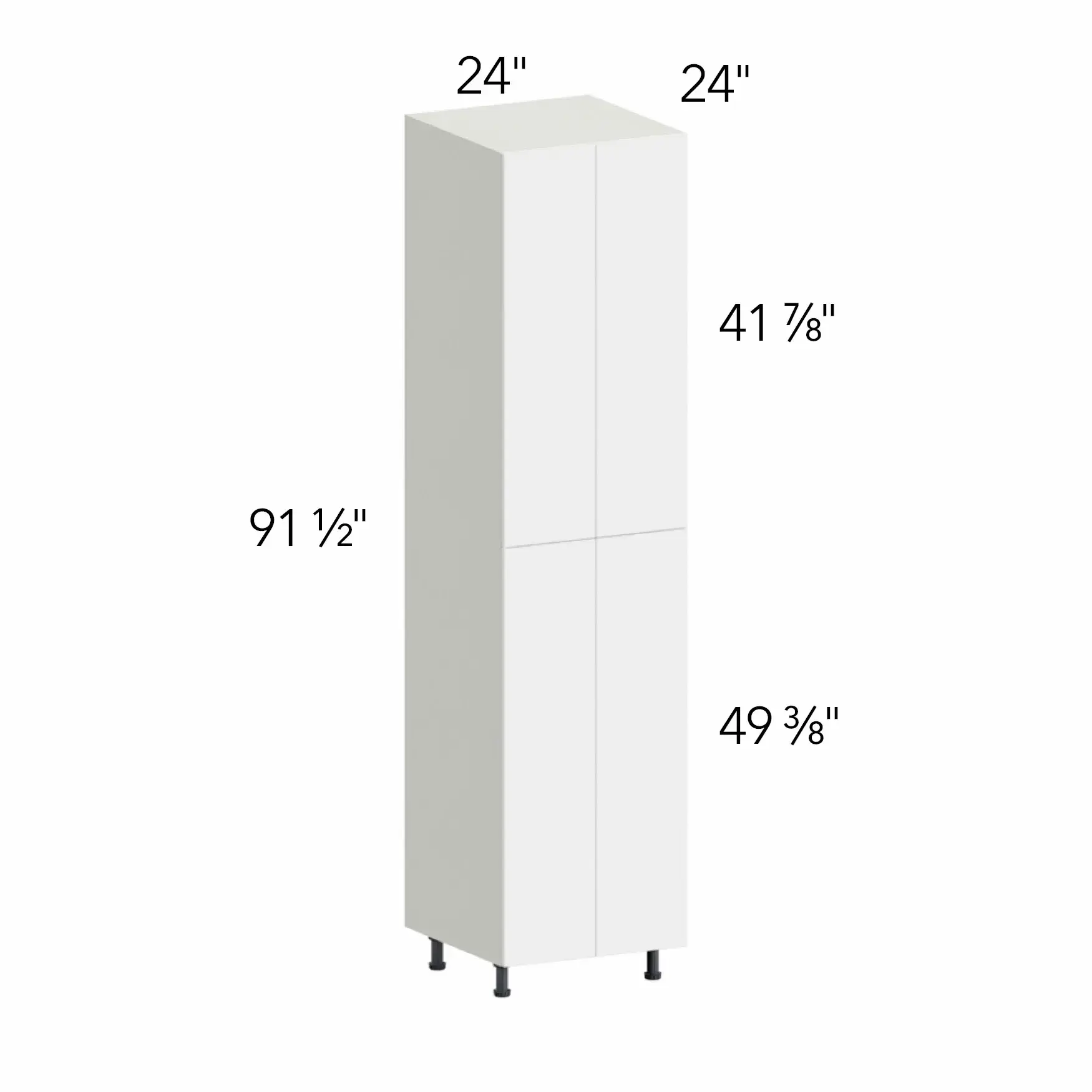 Illume® Tuscany Blanco 24"W x 91.5"H x 24"D Tall Pantry Cabinet (TP242496)
