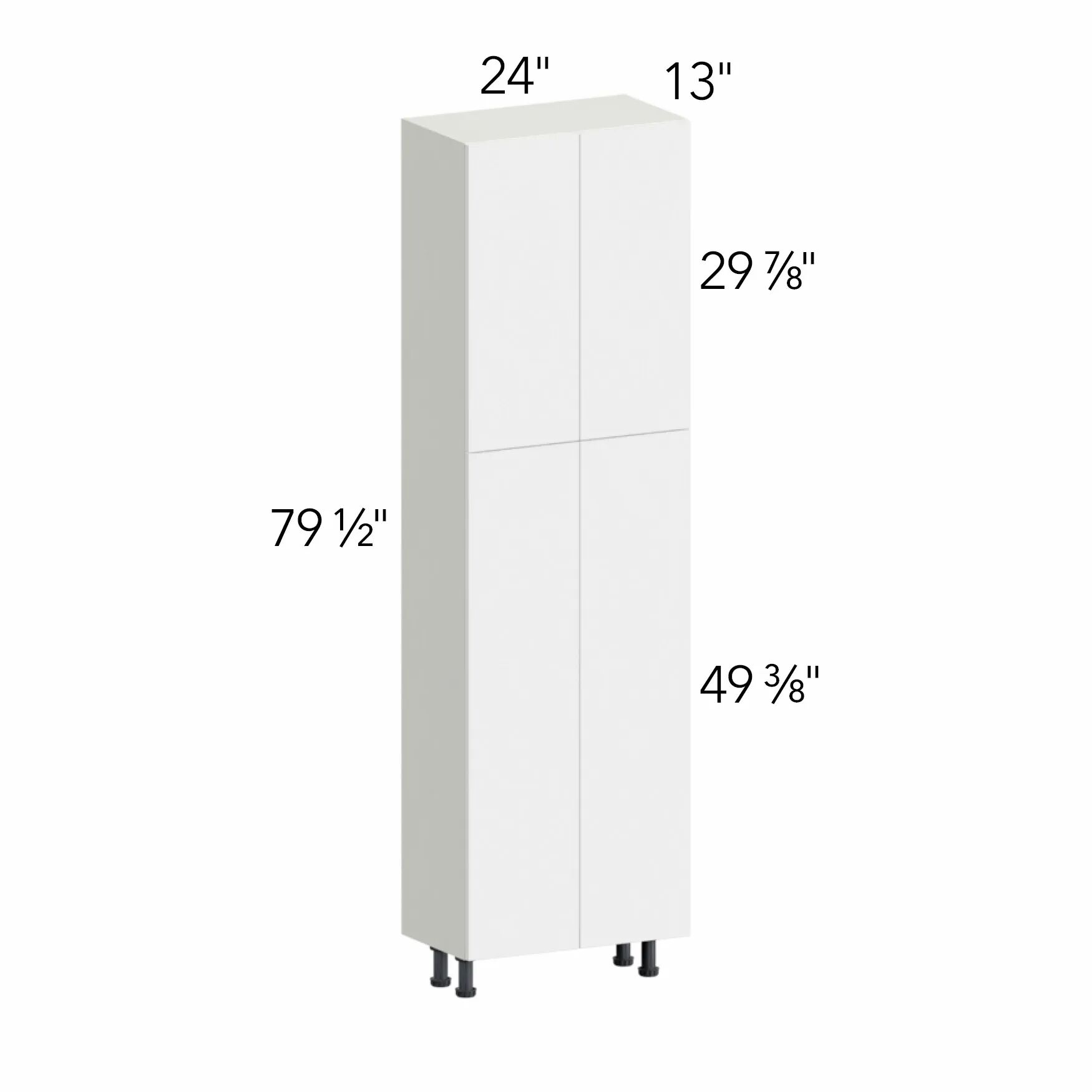 Illume® Tuscany Blanco 24"W x 79.5"H x 13"D Tall Pantry Cabinet (TP241384)