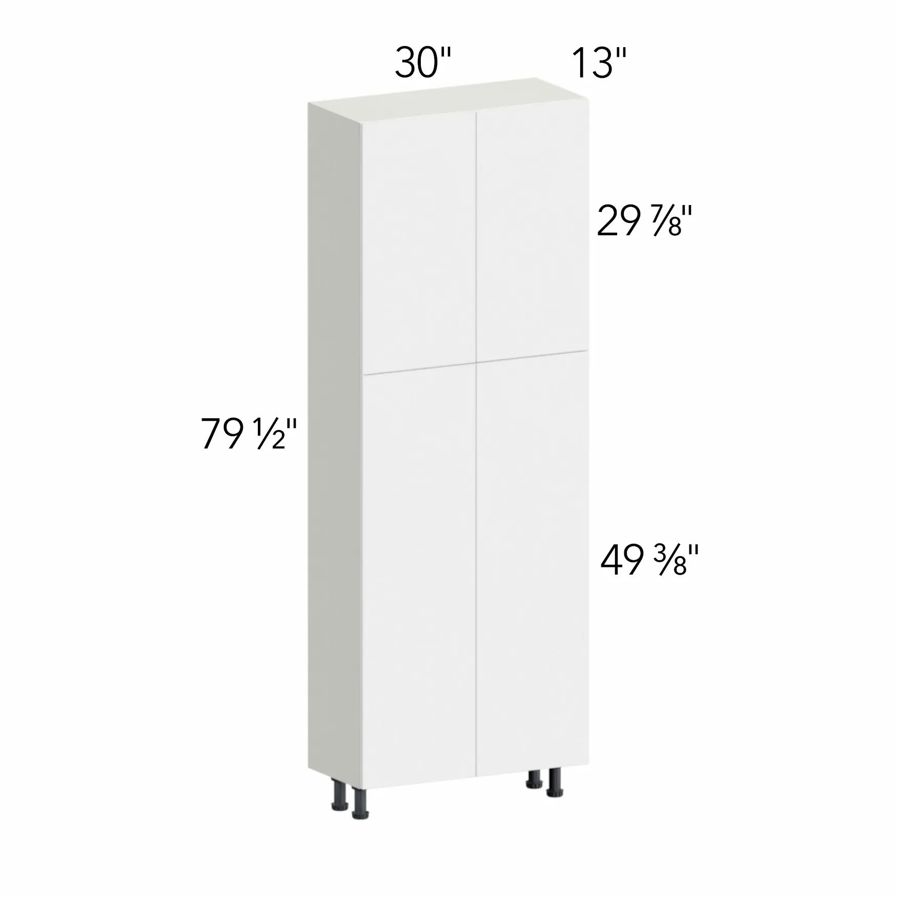 Illume® Tuscany Ida 2 30"W x 79.5"H x 13"D Tall Pantry Cabinet (TP301384)