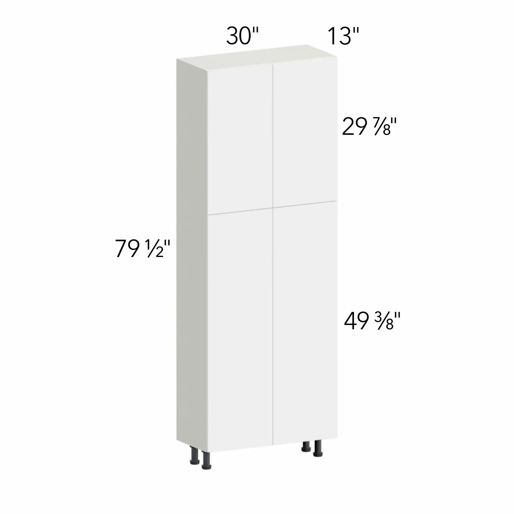 Illume® Tuscany Ida 2 30"W x 79.5"H x 13"D Tall Pantry Cabinet (TP301384)