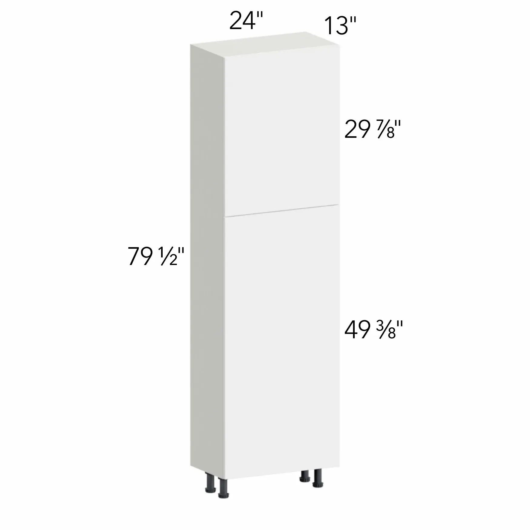 Illume® Tuscany Basalto 24"W x 79.5"H x 13"D Tall Pantry Cabinet (TP241384SD)