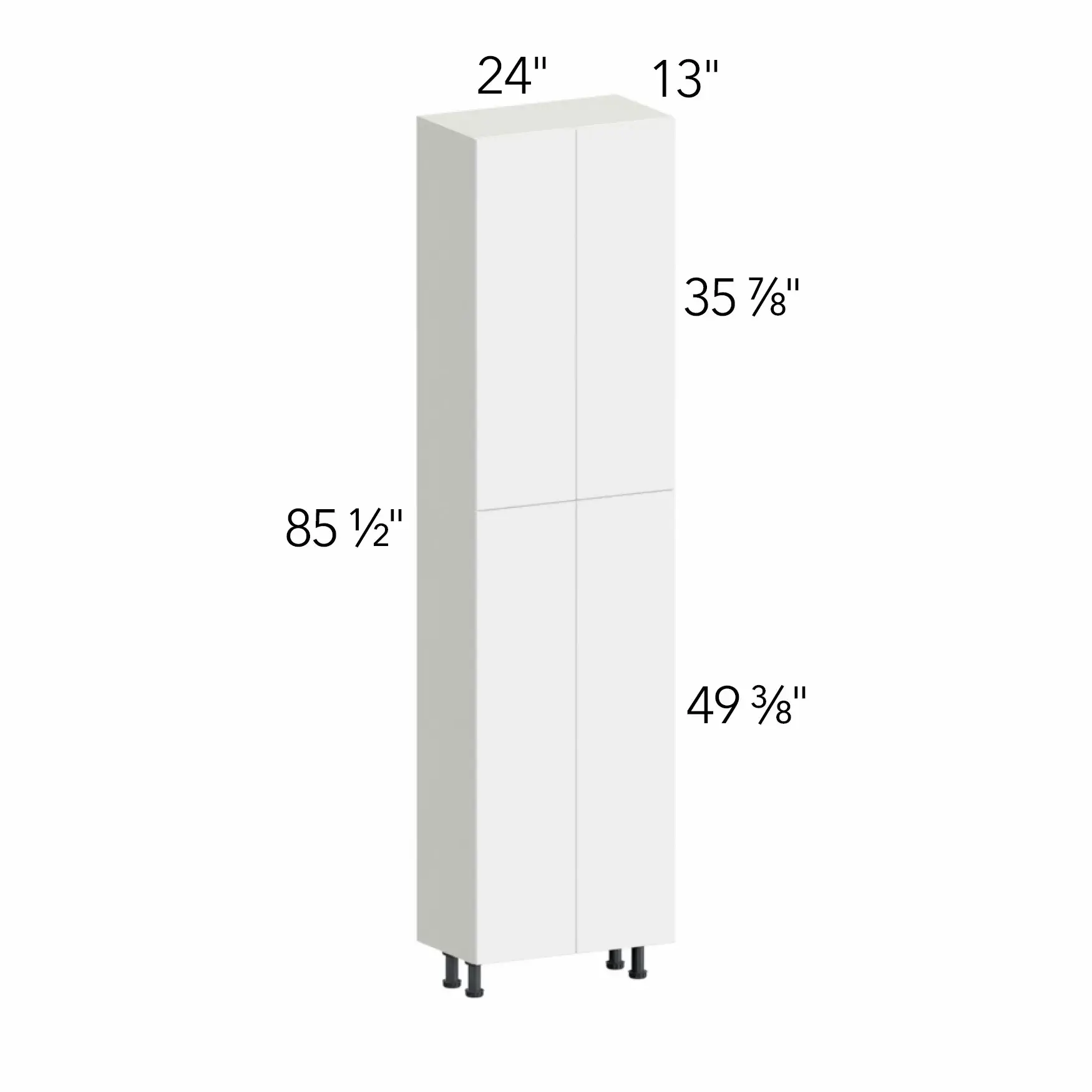 Illume® Tuscany Blanco 24"W x 85.5"H x 13"D Tall Pantry Cabinet (TP241390)