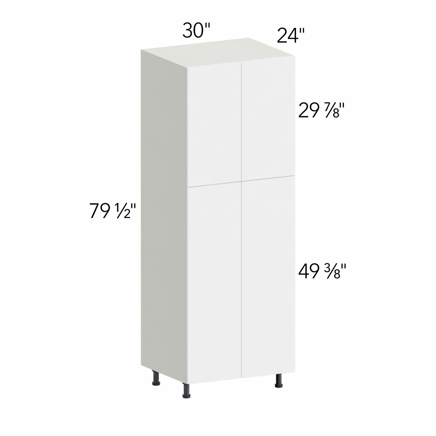 Illume® Tuscany Blanco 30"W x 79.5"H x 24"D Tall Pantry Cabinet (TP302484)