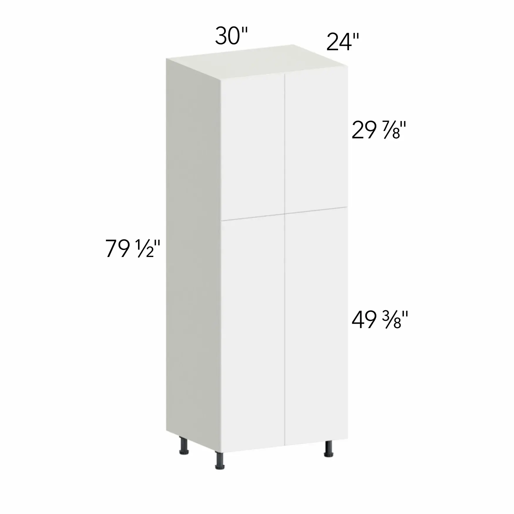 Illume® Tuscany Blanco 30"W x 79.5"H x 24"D Tall Pantry Cabinet (TP302484)
