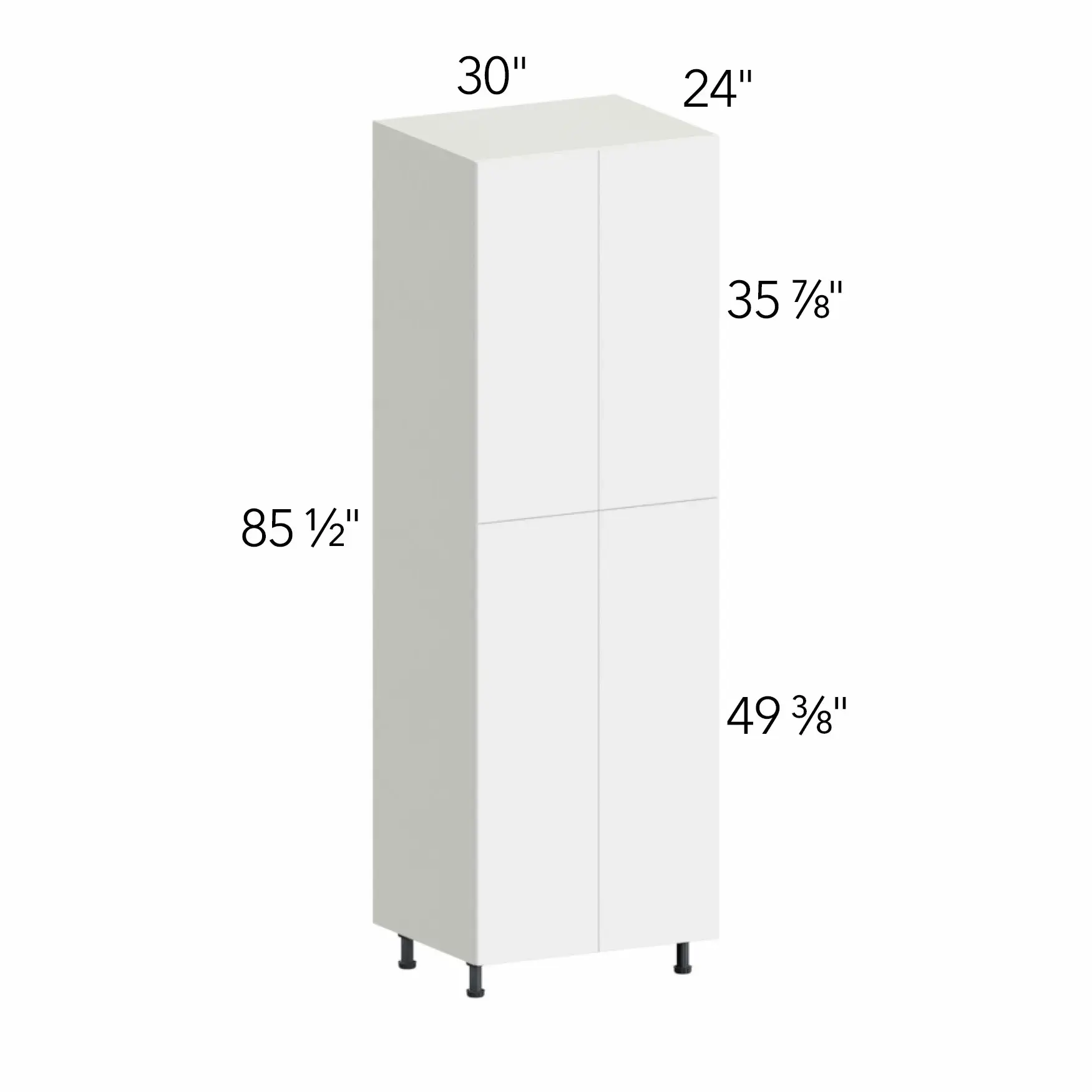 Illume® Tuscany Como Ash 2 30"W x 85.5"H x 24"D Tall Pantry Cabinet (TP302490)