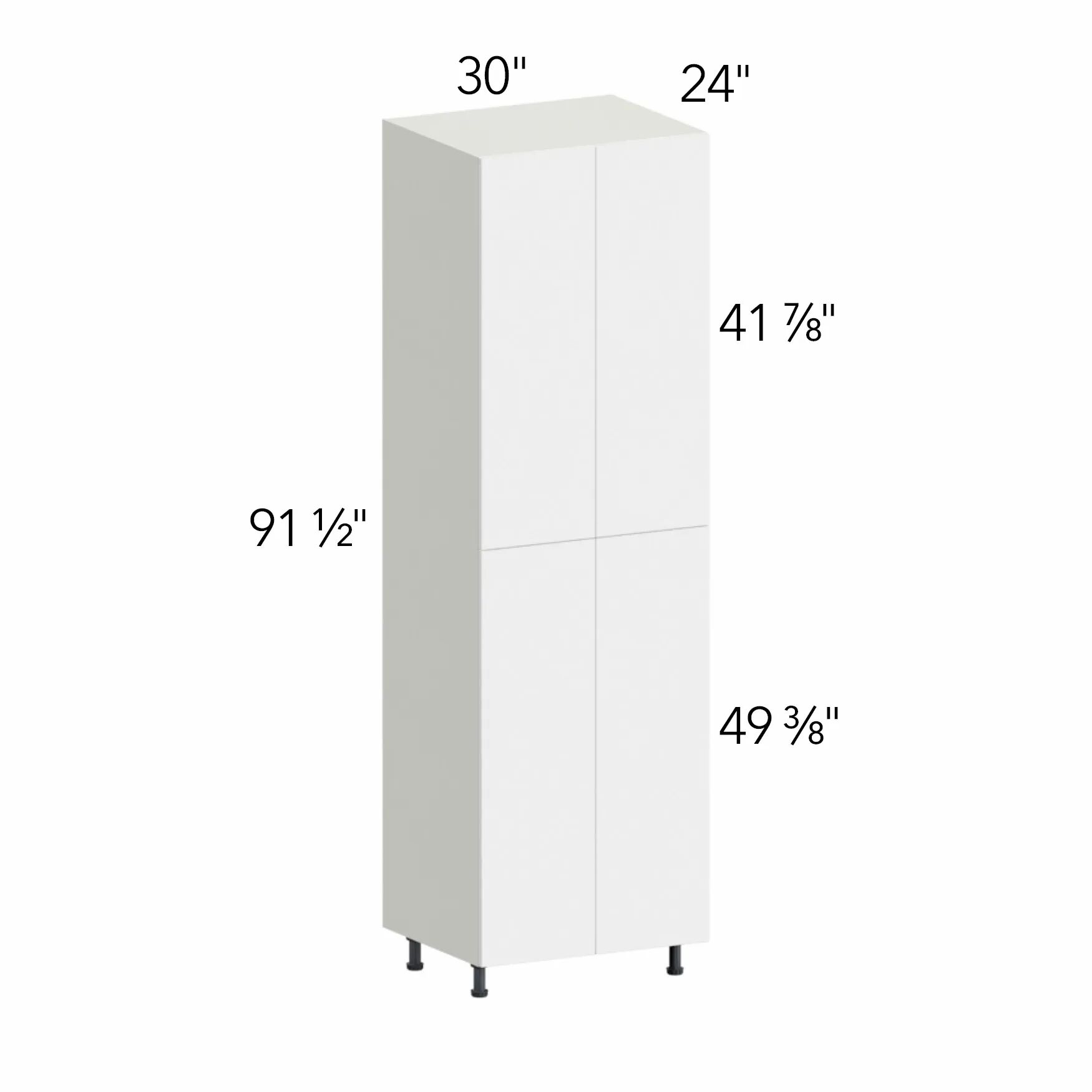 Illume® Tuscany Blanco 30"W x 91.5"H x 24"D Tall Pantry Cabinet (TP302496)