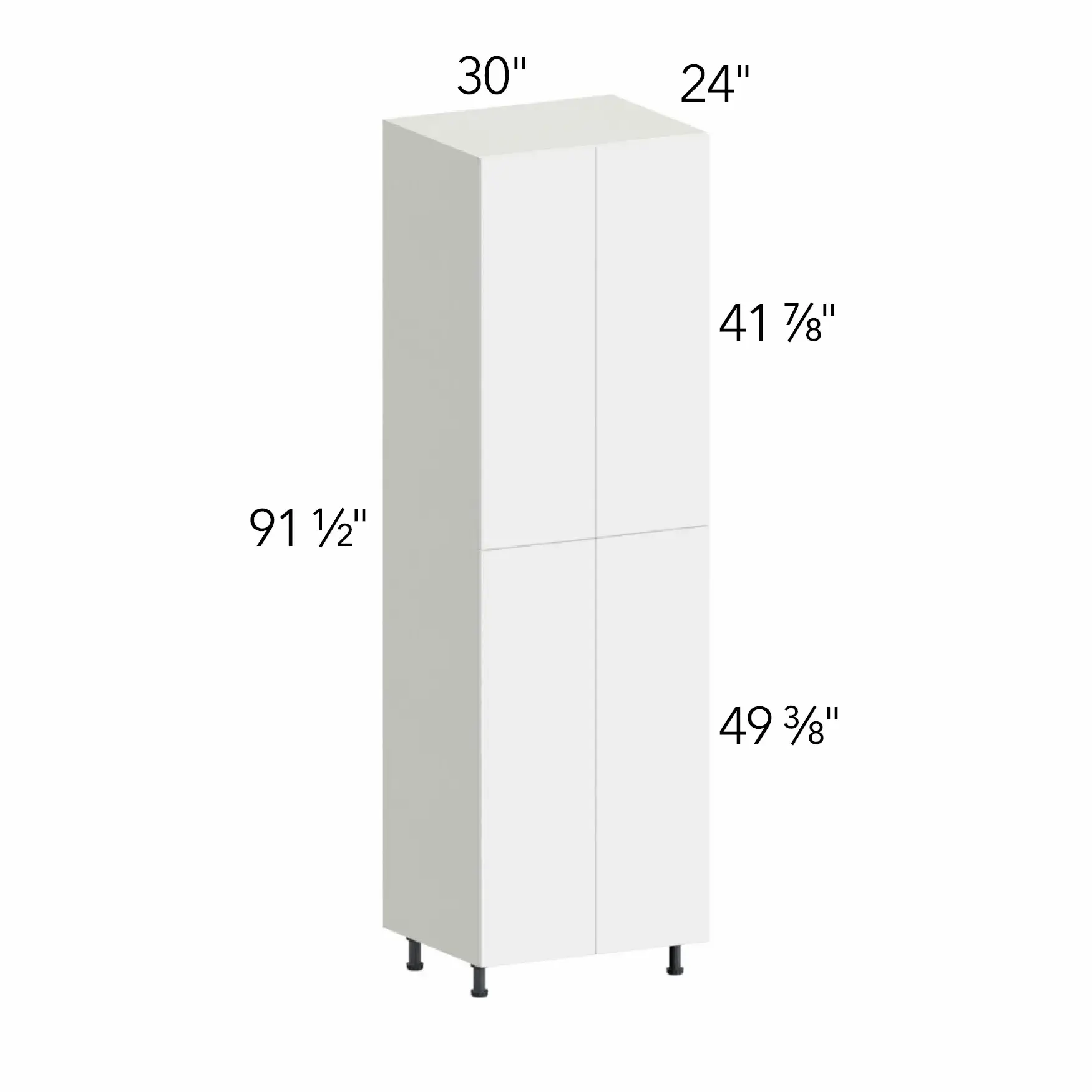 Illume® Tuscany Blanco 30"W x 91.5"H x 24"D Tall Pantry Cabinet (TP302496)