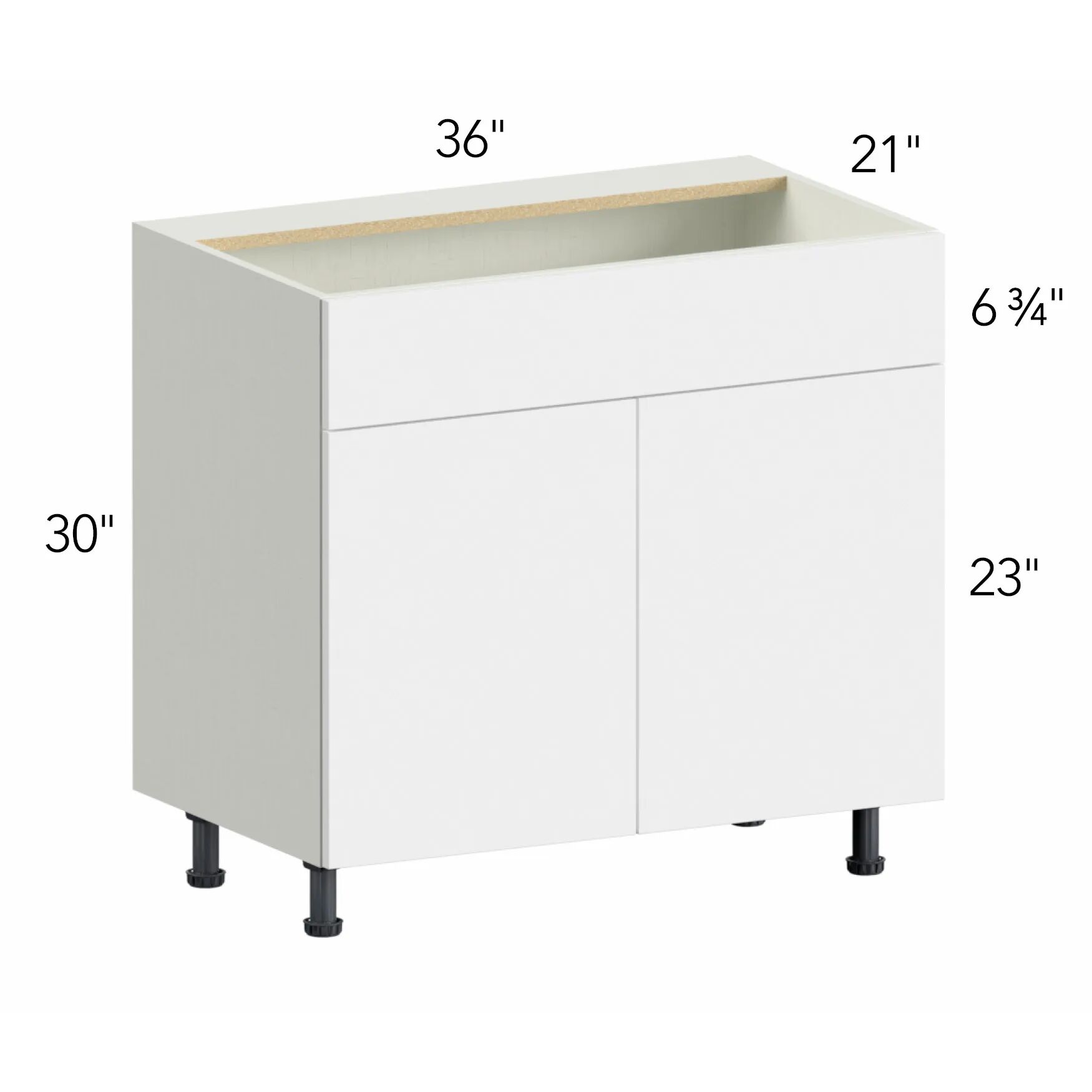 Ovela® Tuscany Blanco 36"W x 34.5"H x 21"D Vanity Cabinet (VSB36)