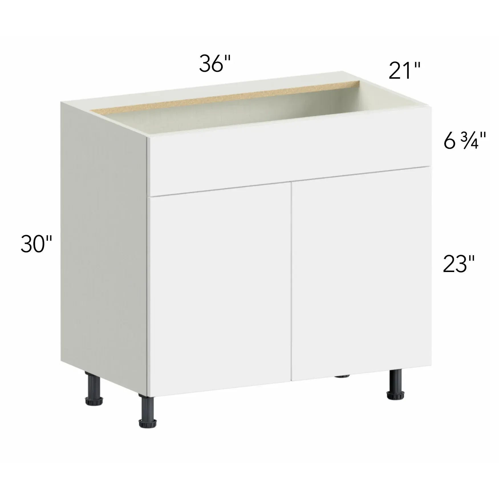 Ovela® Tuscany Blanco 36"W x 34.5"H x 21"D Vanity Cabinet (VSB36)