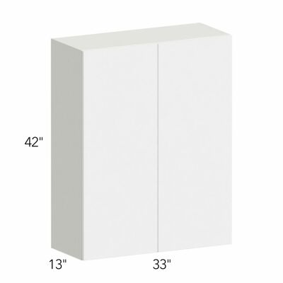 Illume® Tuscany Blanco 33"W x 42"H x 13"D Wall Cabinet (W3342)