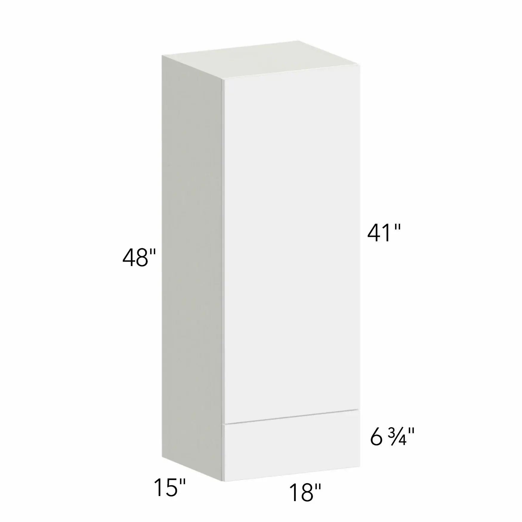 Ovela® Catalina Olmo 3 18"W x 48"H x 15"D Wall Cabinet with Drawers (WD1848)