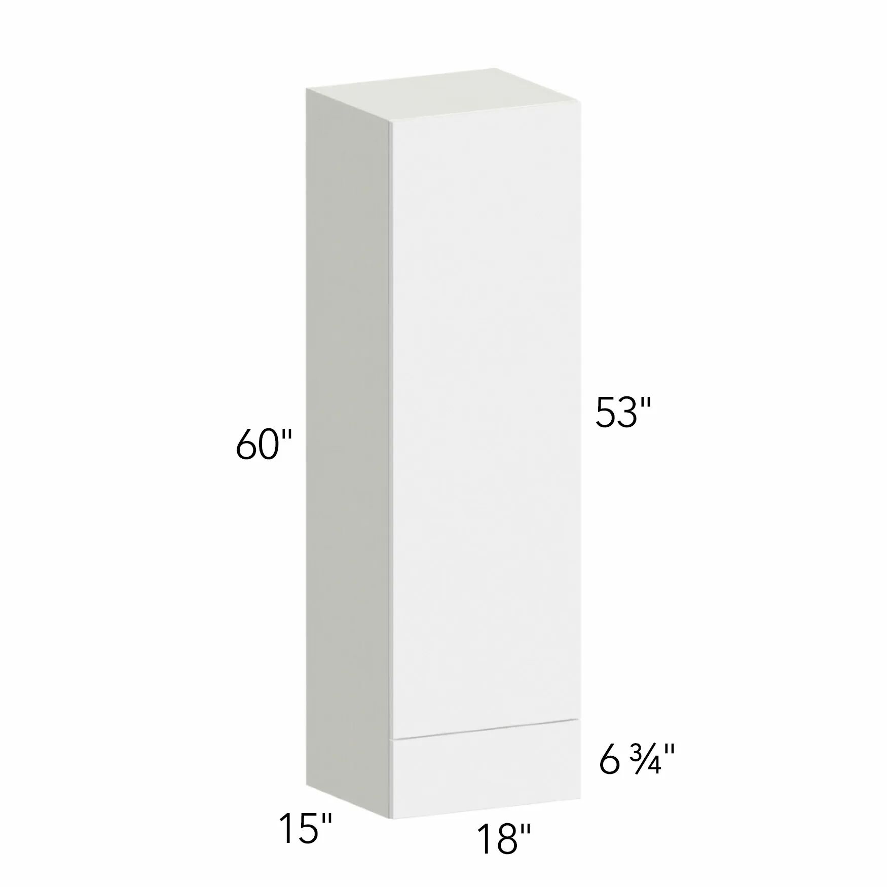 Ovela® Tuscany Ida 2 18"W x 60"H x 15"D Wall Cabinet with Drawers (WD1860)