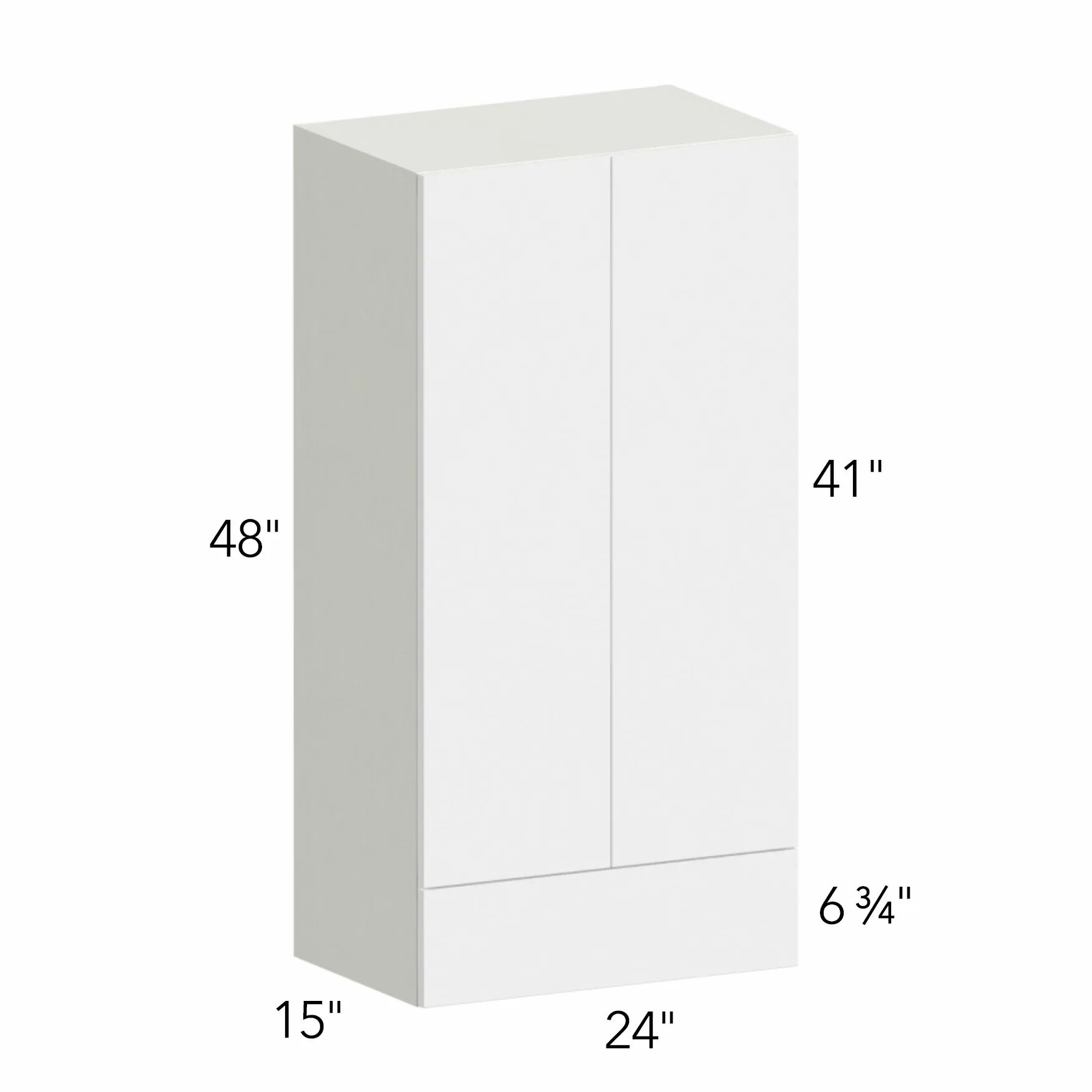 Ovela® Tuscany Ida 1 24"W x 48"H x 15"D Wall Cabinet with Drawers (WD2448)