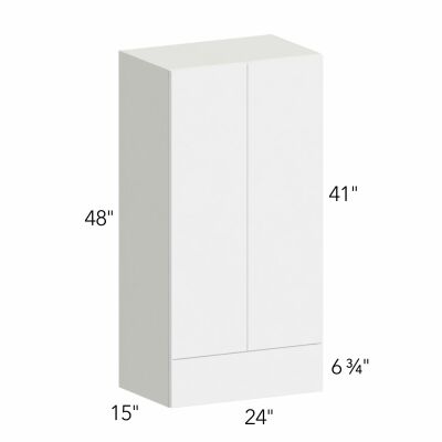 Ovela® Tuscany Antracita 24"W x 48"H x 15"D Wall Cabinet with Drawers (WD2448)