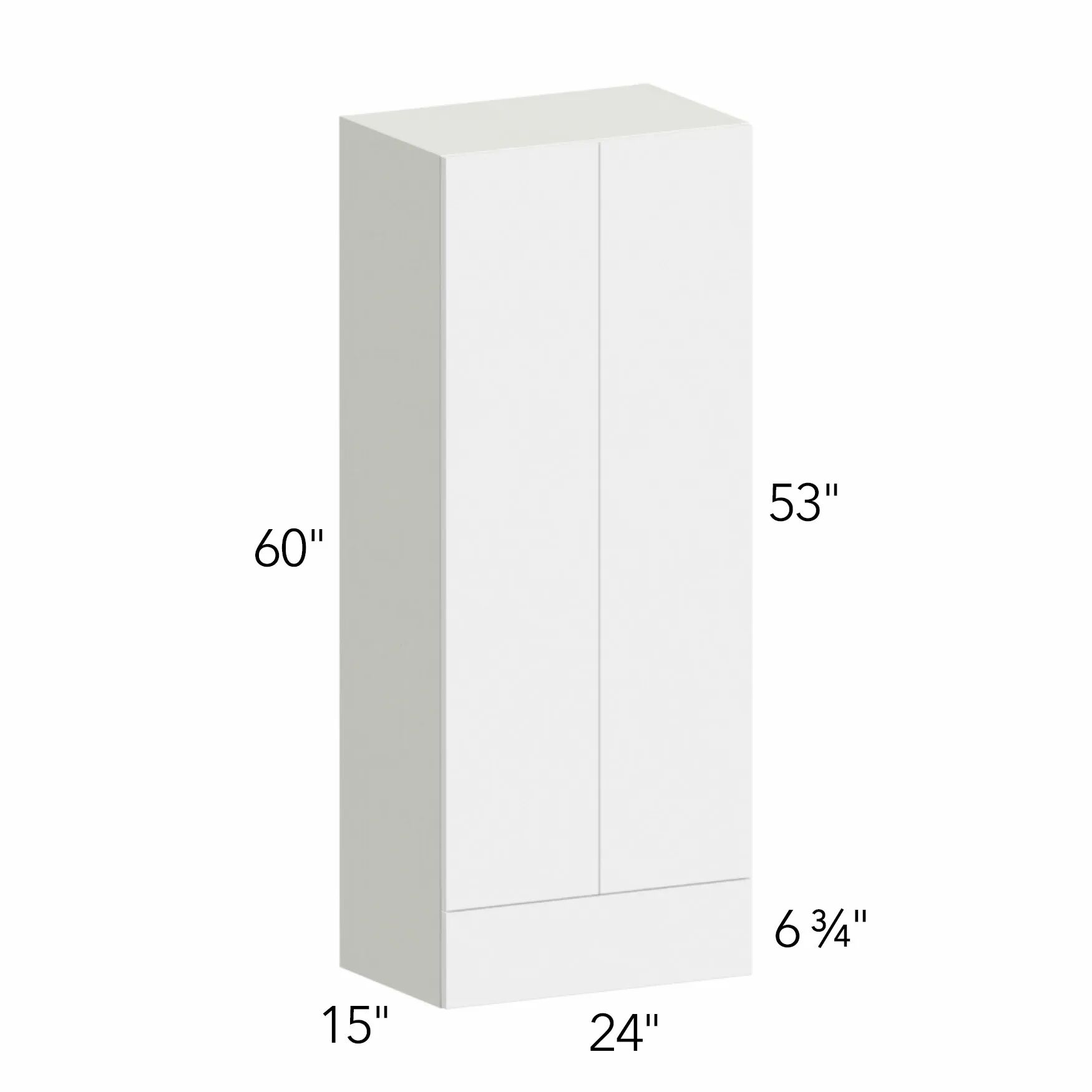 Illume® Tuscany Ida 2 24"W x 60"H x 15"D Wall Cabinet with Drawers (WD2460)