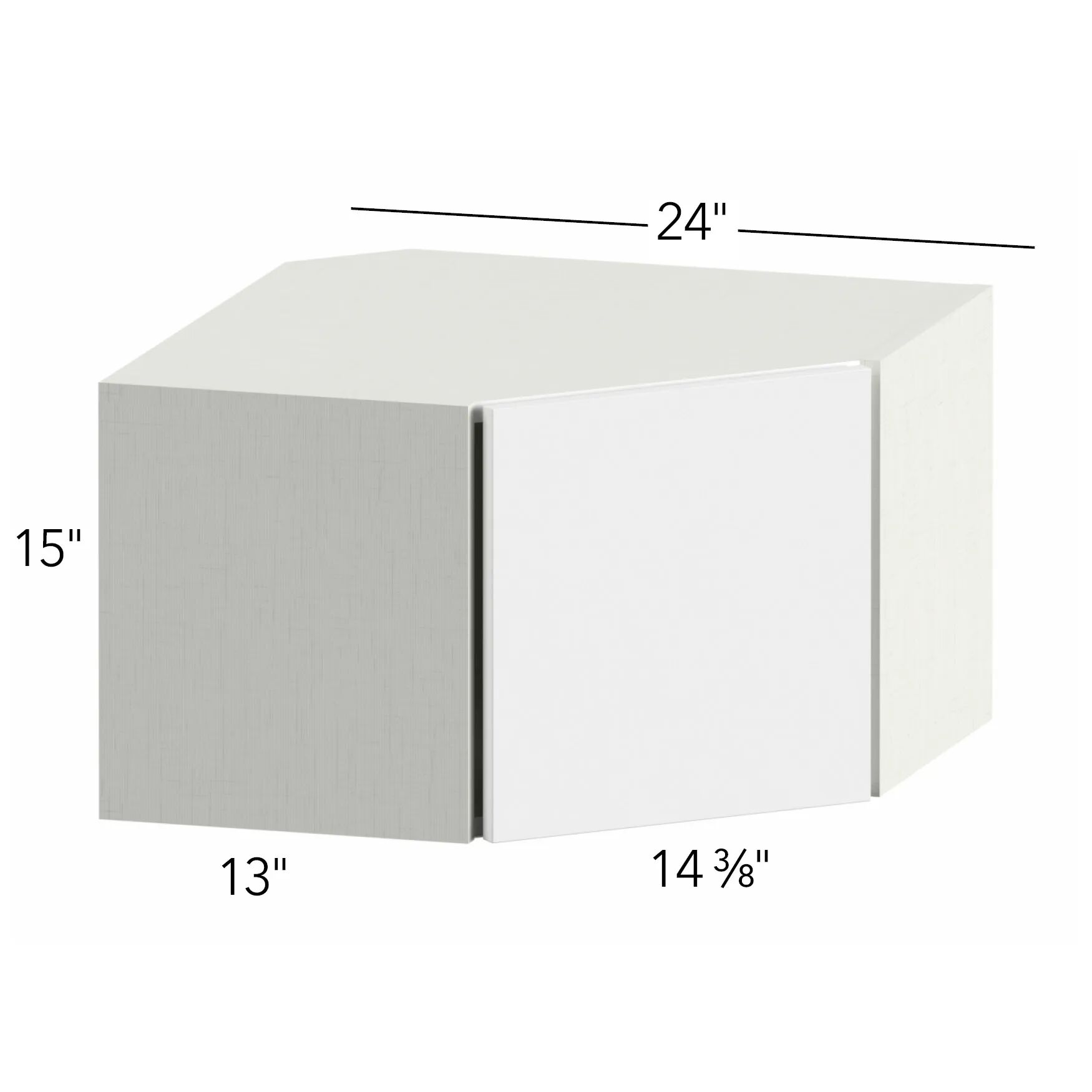 Ovela® Tuscany Ida 2 24"W x 15"H x 24"D Diagonal Corner Wall Cabinet (WDC2415)