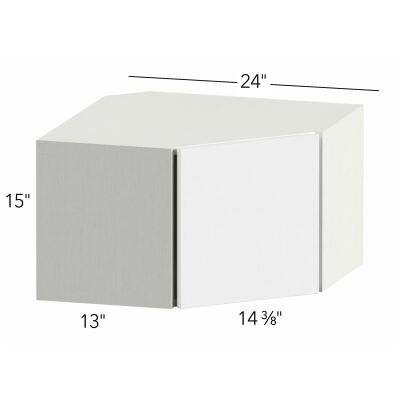 Illume® Tuscany Blanco 24"W x 15"H x 24"D Diagonal Corner Wall Cabinet (WDC2415)