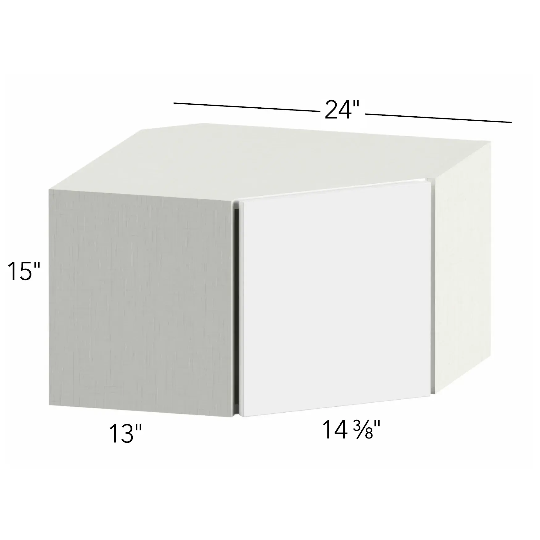 Ovela® Tuscany Ida 2 24"W x 15"H x 24"D Diagonal Corner Wall Cabinet (WDC2415)