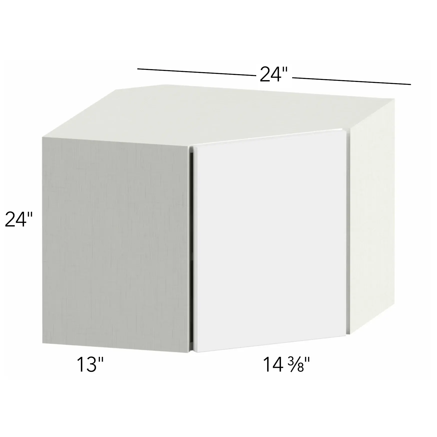 Ovela® Tuscany Blanco 24"W x 18"H x 24"D Diagonal Corner Wall Cabinet (WDC2418)