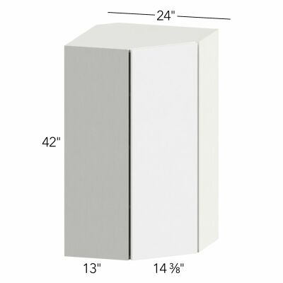 Illume® Tuscany Blanco 24"W x 42"H x 24"D Diagonal Corner Wall Cabinet (WDC2442)