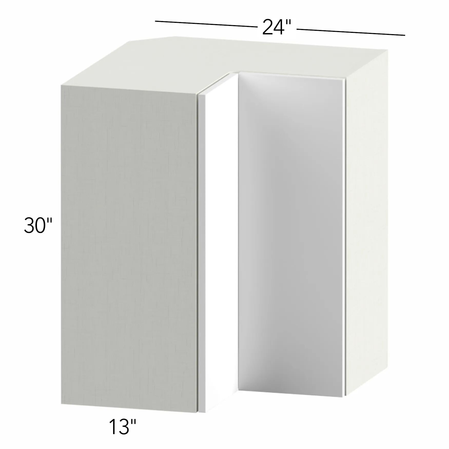 Illume® Tuscany Ida 2 24"W x 30"H x 24"D Pie Cut Corner Cabinet (WPC2430)