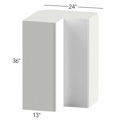Illume® Tuscany Blanco 24"W x 36"H x 24"D Pie Cut Corner Cabinet (WPC2436)