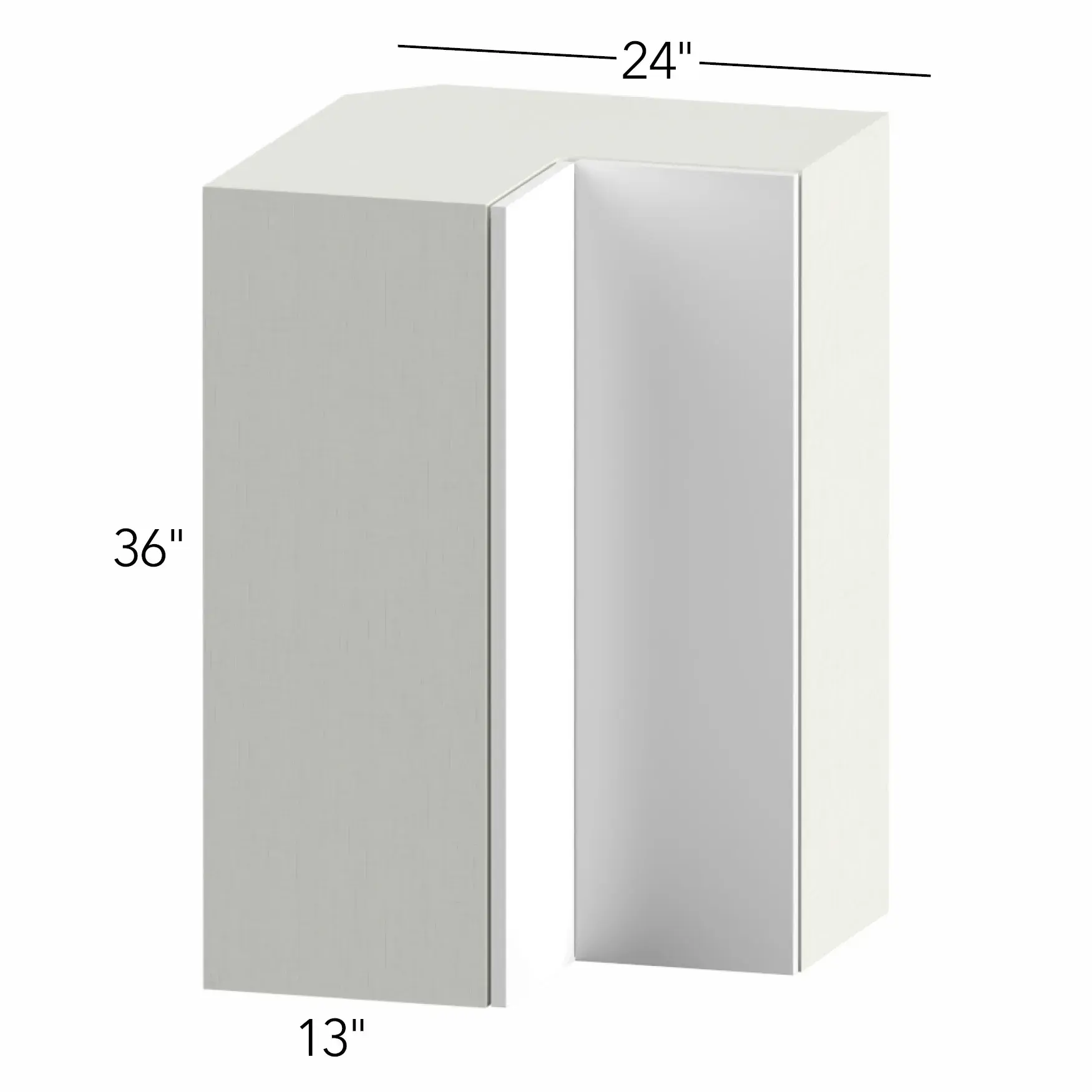 Ovela® Tuscany Blanco 24"W x 36"H x 24"D Pie Cut Corner Cabinet (WPC2436)