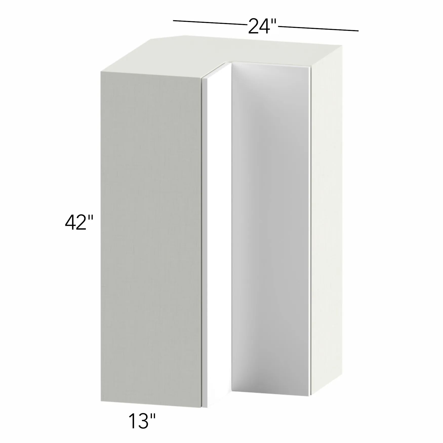 Ovela® Tuscany Ida 1 24"W x 42"H x 24"D Pie Cut Corner Cabinet (WPC2442)